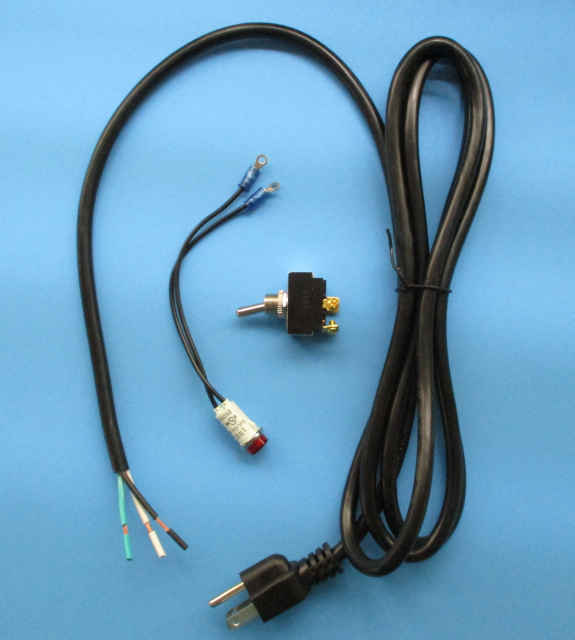3 Prong Cord, Switch & Indicator/Pilot Light For Older Hobart 1612 & 1712 Slicers